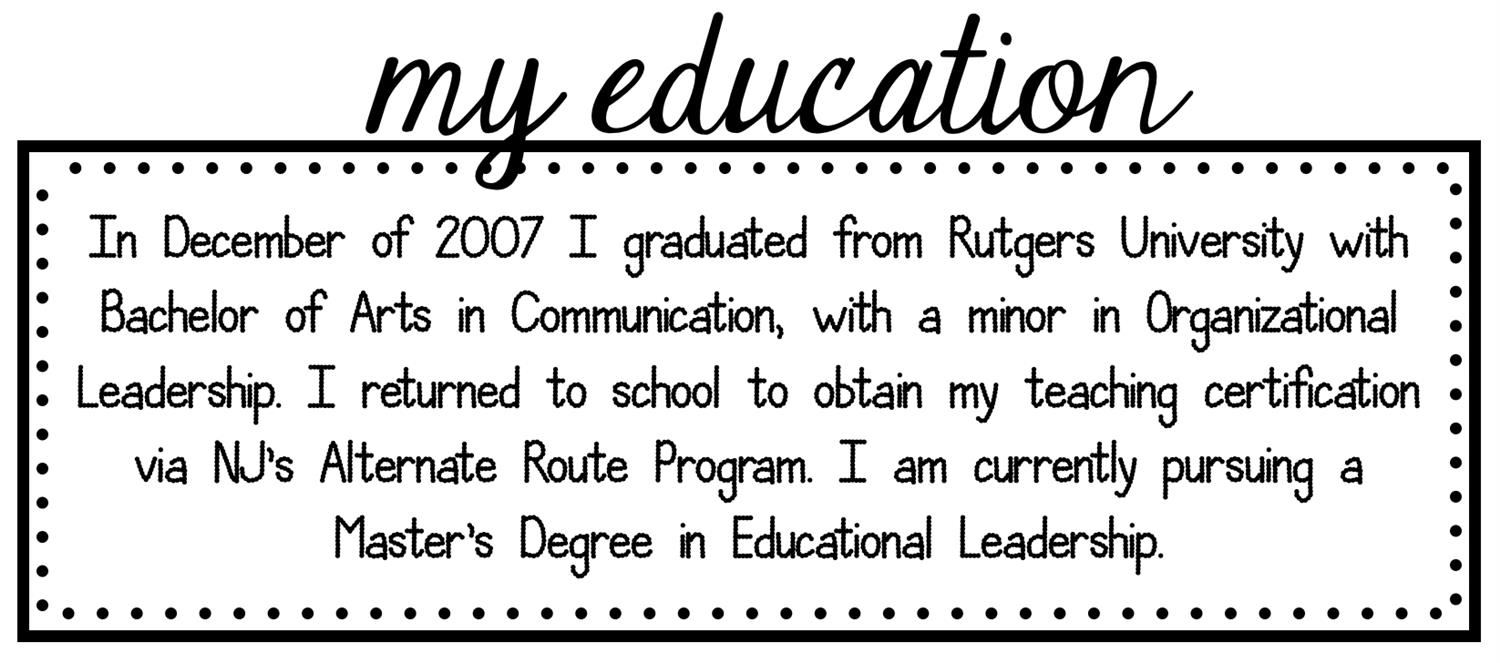My Education